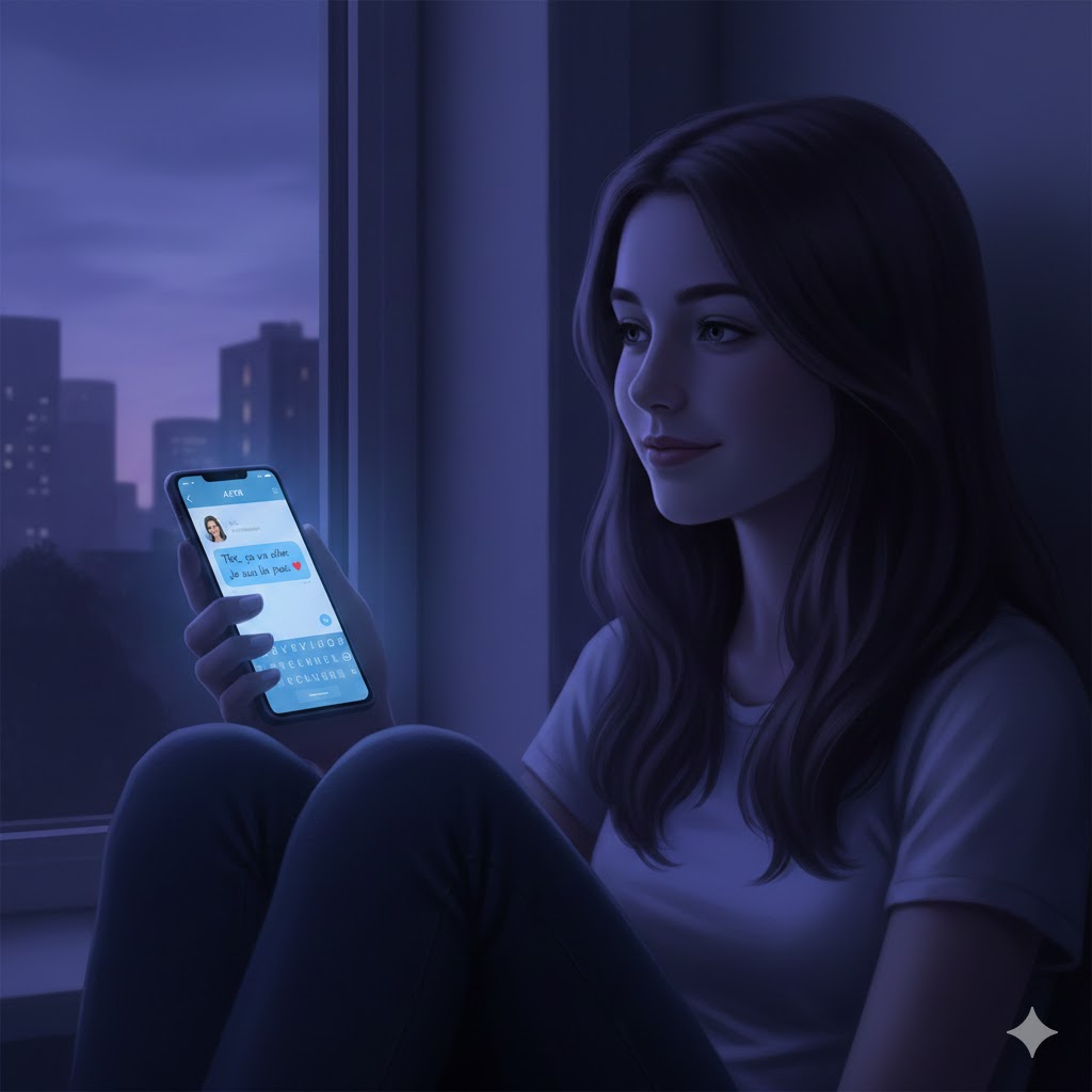 Abstract soothing visualization of emotional AI